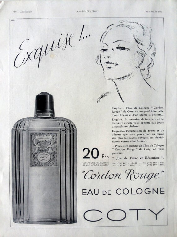 VINTAGE - Coty  Eau de Coty Cordon Rouge  EDC
