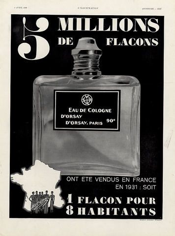 VINTAGE - D'Orsay D'Orsay Eau de Cologne - The Original Etiquette Bleue