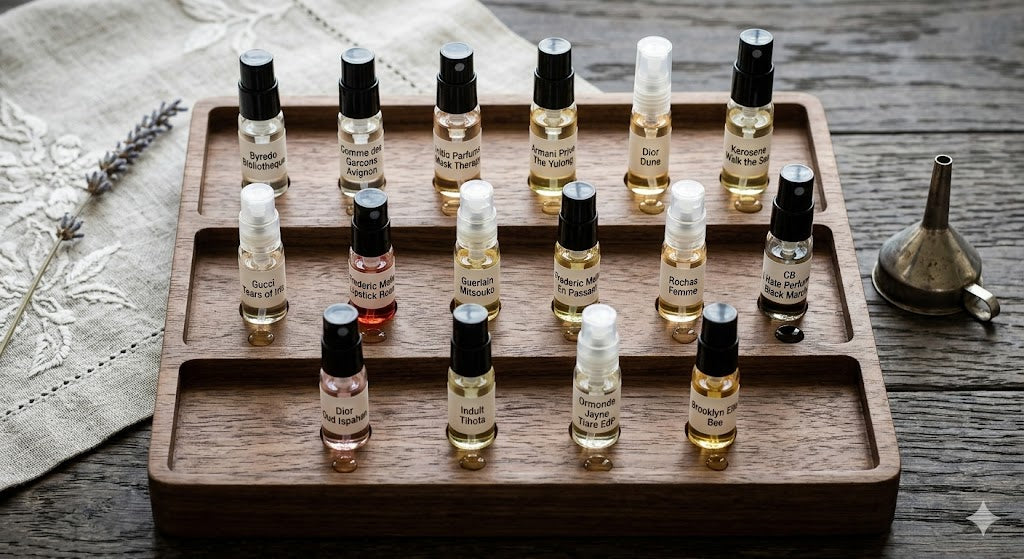 Beginner Perfume 101 -  Niche & Classic sampler  set - 16 samples for Women